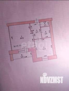 1-к квартира, вторичка, 45м2, 3/9 этаж