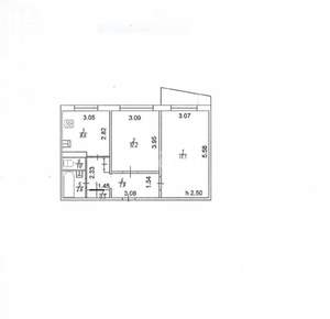 2-к квартира, вторичка, 50м2, 2/10 этаж