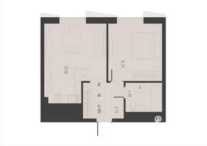 1-к квартира, вторичка, 48м2, 2/7 этаж