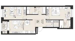 2-к квартира, вторичка, 77м2, 3/5 этаж