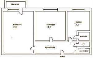 2-к квартира, вторичка, 45м2, 2/5 этаж