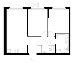 2-к квартира, вторичка, 51м2, 17/17 этаж