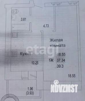 1-к квартира, вторичка, 39м2, 2/10 этаж
