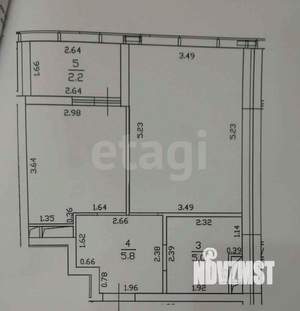 1-к квартира, вторичка, 43м2, 17/25 этаж