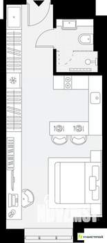 1-к квартира, вторичка, 29м2, 4/27 этаж