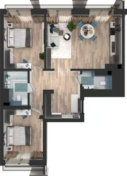 2-к квартира, вторичка, 69м2, 5/10 этаж