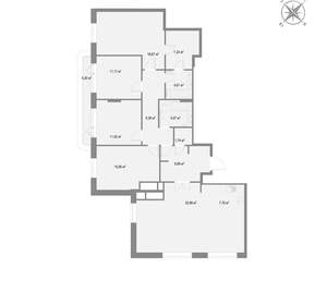 2-к квартира, вторичка, 144м2, 21/22 этаж