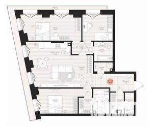 3-к квартира, вторичка, 116м2, 2/19 этаж