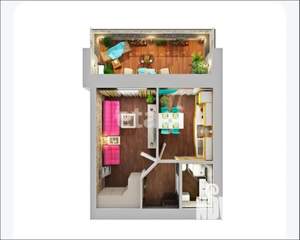 Студия квартира, вторичка, 34м2, 2/10 этаж
