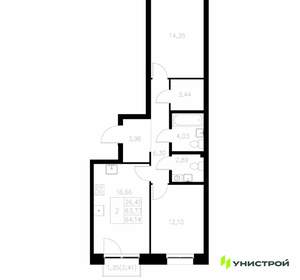 2-к квартира, вторичка, 64м2, 5/7 этаж