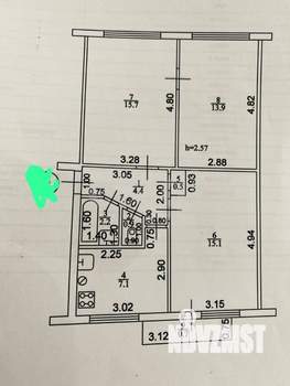 3-к квартира, вторичка, 59м2, 4/5 этаж