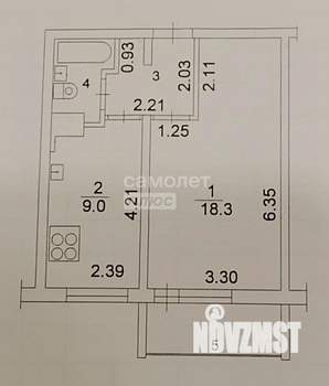 1-к квартира, вторичка, 37м2, 1/16 этаж