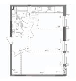 2-к квартира, вторичка, 59м2, 10/22 этаж