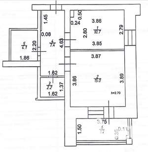 1-к квартира, вторичка, 41м2, 5/6 этаж