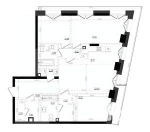 3-к квартира, вторичка, 108м2, 5/19 этаж