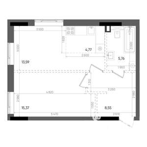 2-к квартира, вторичка, 48м2, 14/14 этаж