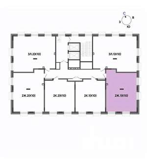 2-к квартира, вторичка, 62м2, 2/14 этаж