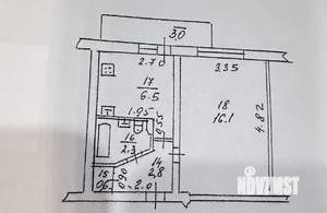 1-к квартира, вторичка, 28м2, 6/9 этаж