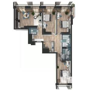3-к квартира, вторичка, 98м2, 6/24 этаж