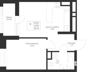 1-к квартира, вторичка, 40м2, 9/23 этаж