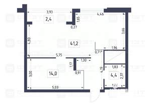 2-к квартира, вторичка, 62м2, 14/24 этаж