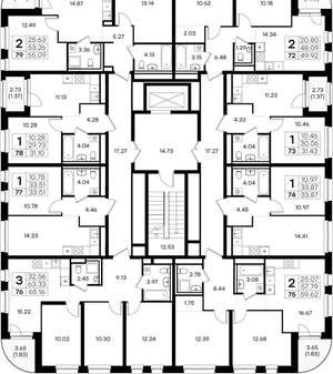 2-к квартира, вторичка, 55м2, 3/10 этаж