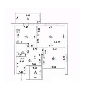 2-к квартира, вторичка, 59м2, 20/21 этаж
