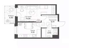 2-к квартира, вторичка, 74м2, 5/24 этаж