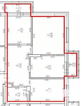3-к квартира, вторичка, 70м2, 7/19 этаж
