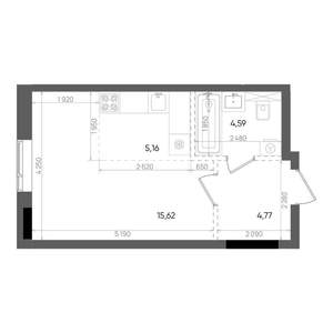 1-к квартира, вторичка, 30м2, 12/14 этаж