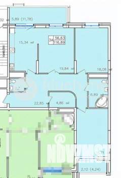 3-к квартира, вторичка, 113м2, 9/22 этаж