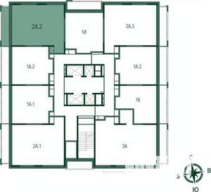 2-к квартира, вторичка, 59м2, 21/25 этаж
