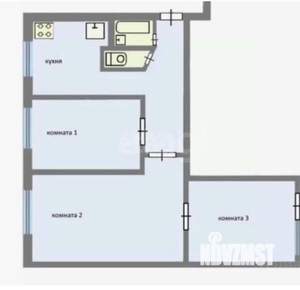 3-к квартира, вторичка, 59м2, 2/5 этаж