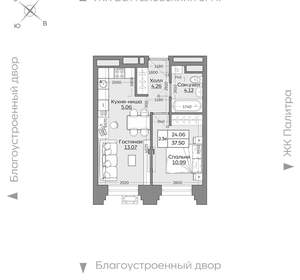 2-к квартира, вторичка, 38м2, 22/24 этаж