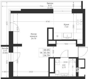 1-к квартира, вторичка, 39м2, 14/24 этаж