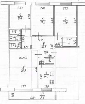 4-к квартира, вторичка, 72м2, 4/5 этаж
