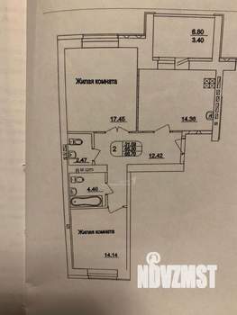 2-к квартира, вторичка, 69м2, 6/9 этаж