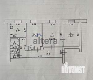3-к квартира, вторичка, 73м2, 2/6 этаж
