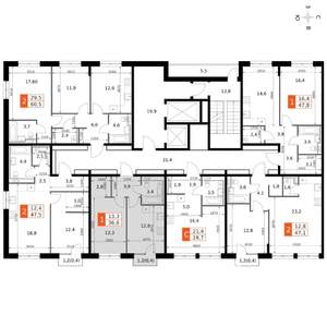 1-к квартира, вторичка, 37м2, 6/19 этаж