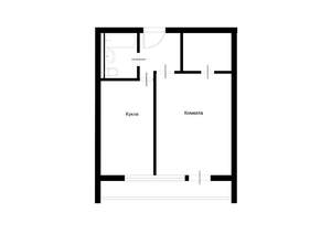 1-к квартира, вторичка, 33м2, 1/9 этаж