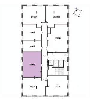 2-к квартира, вторичка, 60м2, 16/22 этаж
