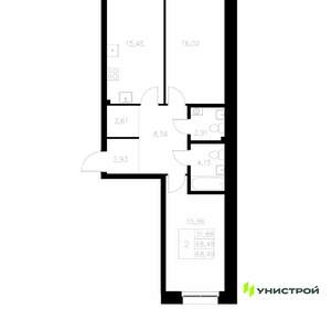 2-к квартира, вторичка, 68м2, 1/7 этаж