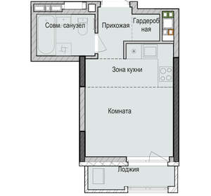 Студия квартира, вторичка, 23м2, 7/23 этаж