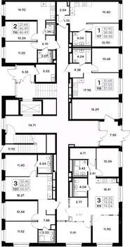 3-к квартира, вторичка, 75м2, 1/8 этаж