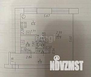 1-к квартира, вторичка, 32м2, 2/6 этаж