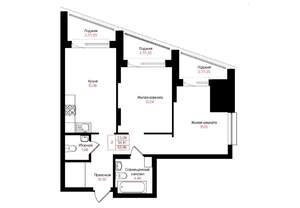 2-к квартира, вторичка, 59м2, 11/25 этаж