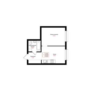 1-к квартира, вторичка, 34м2, 25/25 этаж