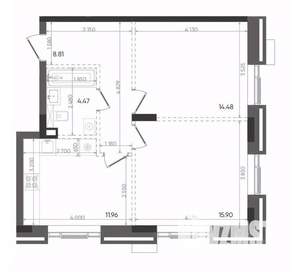 2-к квартира, вторичка, 56м2, 16/22 этаж