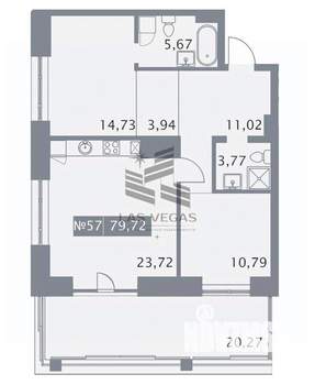 2-к квартира, вторичка, 80м2, 4/8 этаж