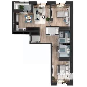 2-к квартира, вторичка, 76м2, 2/23 этаж